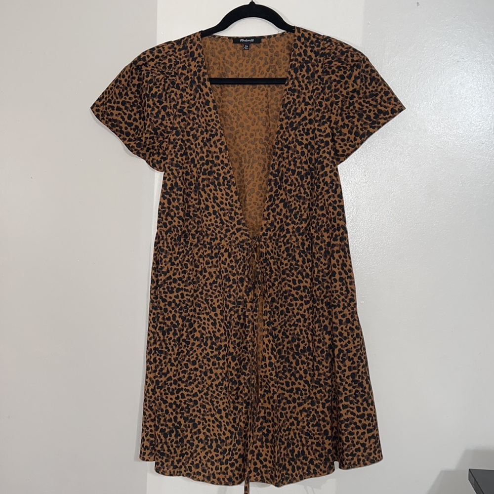Madewell Flutter Sleeve Wrap Dress - Picture 3 of 9